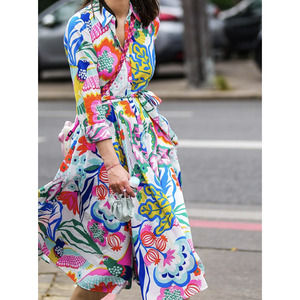 Rare Boden Kitty Midi Shirt Dress in Ivory Exotic Escape Dopamine Summer Beach